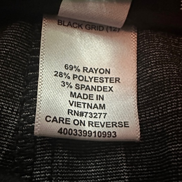 Elle Black Checkered Dress Pants - Picture 7 of 8